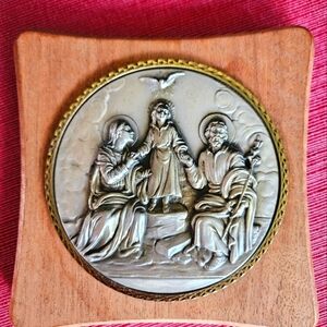 Embossed Holy Family Wall/ Free Standing Plaque